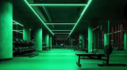 gimnasios del futuro inteligentes iluminación circadiana techos verdes EGYM rendimiento bienestar